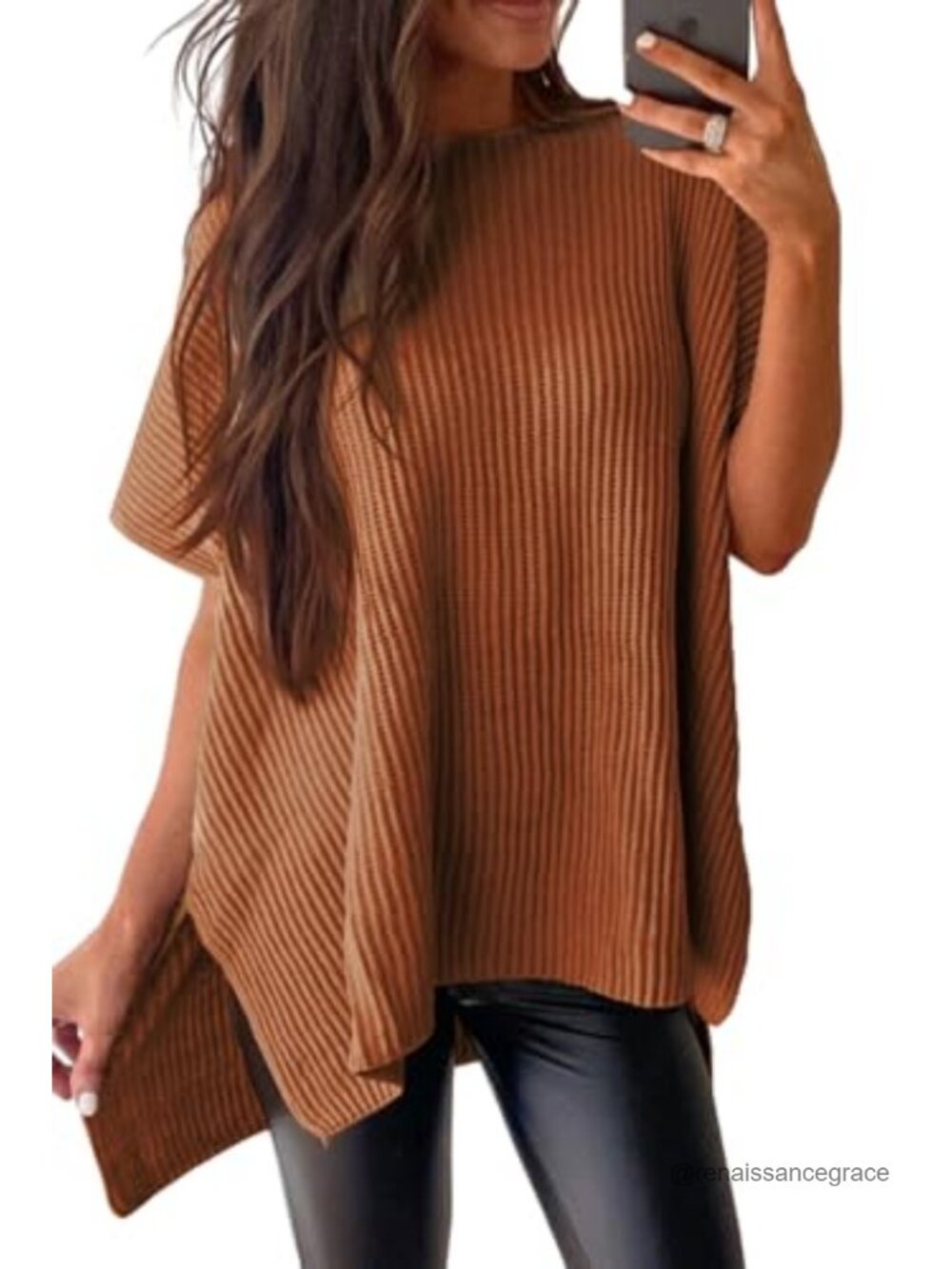 SHEWIN Women's Short Sleeve Crewneck Knit Sweater Lightweight Casual Pullover